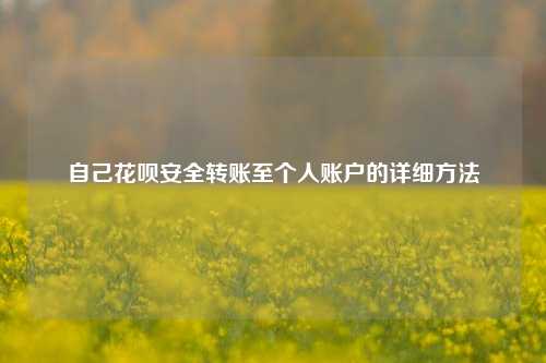 自己花呗安全转账至个人账户的详细方法